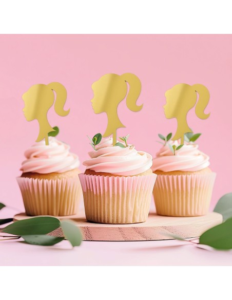 Cupcaketoppers op Maat: Barbiehoofd