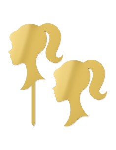 Cupcaketoppers op Maat: Barbiehoofd