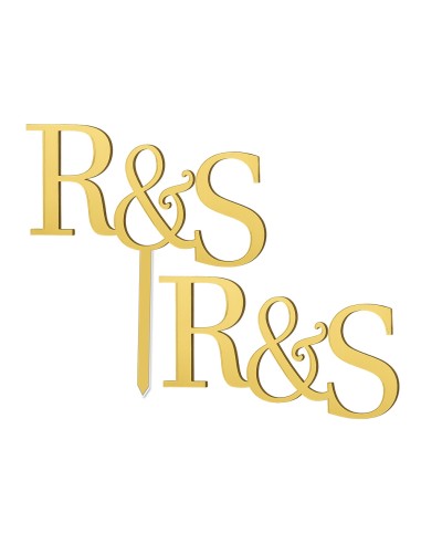 Cupcaketoppers op Maat: Voorletters Strak