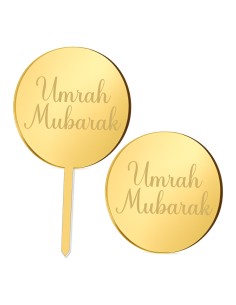 Cupcaketoppers op Maat: Umrah Mubarak Rond