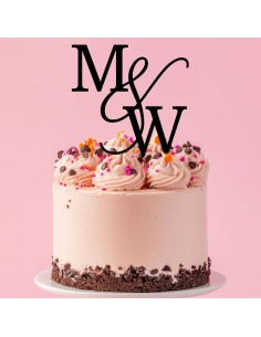 Taarttopper op Maat: Voorletters Strak 2