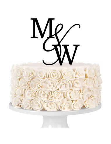 Taarttopper op Maat: Voorletters Strak 2