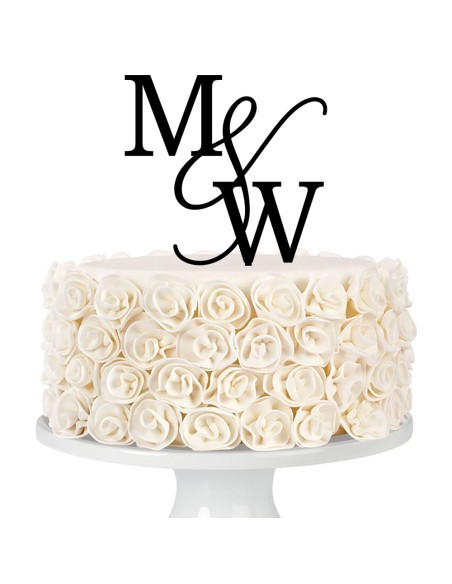 Taarttopper op Maat: Voorletters Strak 2