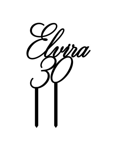 Taarttopper op Maat: Tekst Million - 2 regels