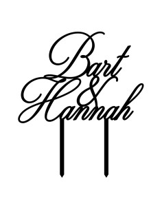 Taarttopper op Maat: Tekst Million - 3 regels