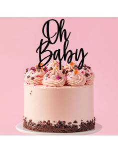 Taarttopper op Maat: Oh Baby Rond met Voetjes