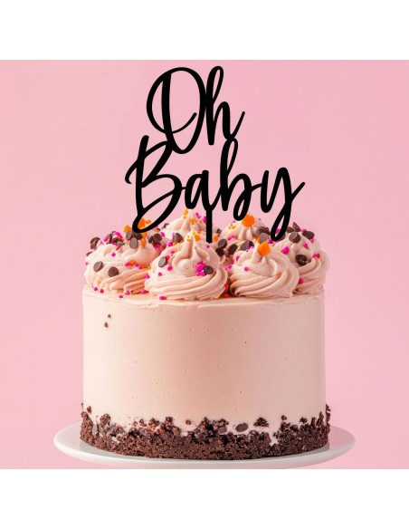 Taarttopper op Maat: Oh Baby Rond met Voetjes