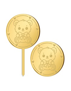 Cupcaketoppers op Maat: Teddybeer Rond