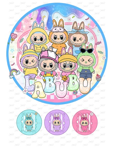 Eetbare Print Labubu 3 - 20cm