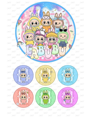 Eetbare Print Labubu 3 - 15cm