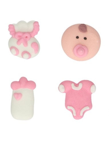 FunCakes Suikerdecoratie Baby Roze -12st-