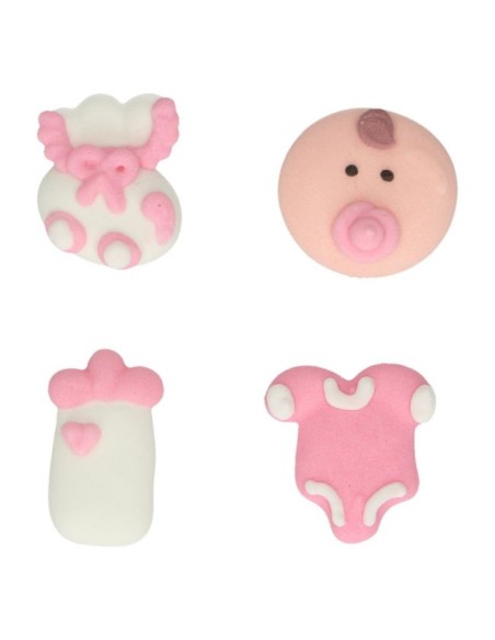 FunCakes Suikerdecoratie Baby Roze -12st-