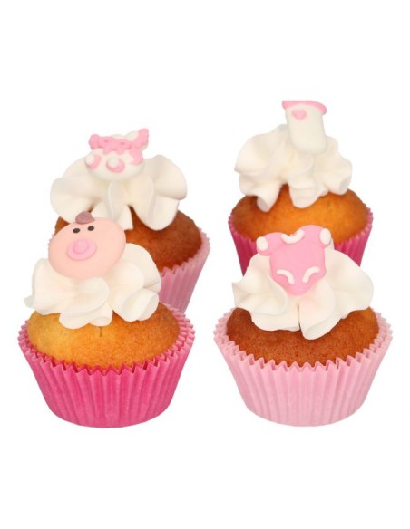 FunCakes Suikerdecoratie Baby Roze -12st-