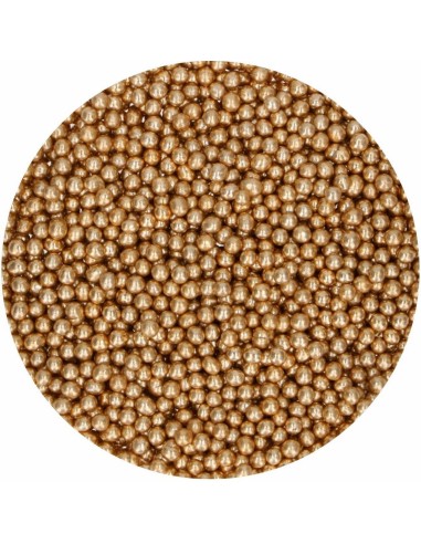 FunCakes Suikerparels Vintage Goud Small -80gr-