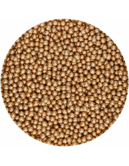 FunCakes Suikerparels Vintage Goud Small -80gr-