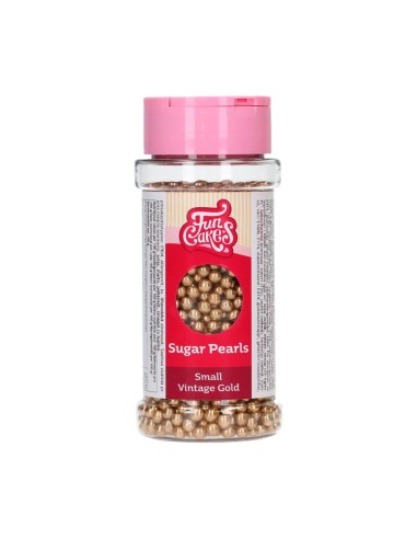 FunCakes Suikerparels Vintage Goud Small -80gr-