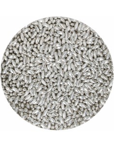 FunCakes Suiker Rijst Metallic Zilver -80gr-