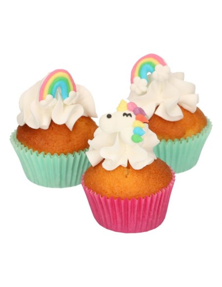 FunCakes Suikerdecoratie Eenhoorn & Regenboog -8st-