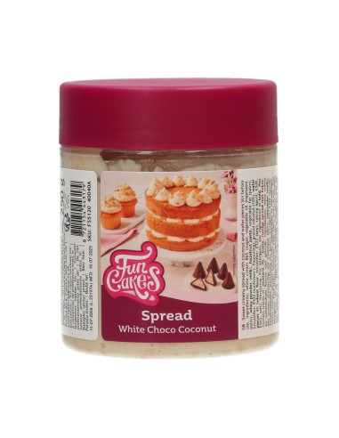 FunCakes Spread Chrunchy Chocolade Wit-Kokos -250gr-