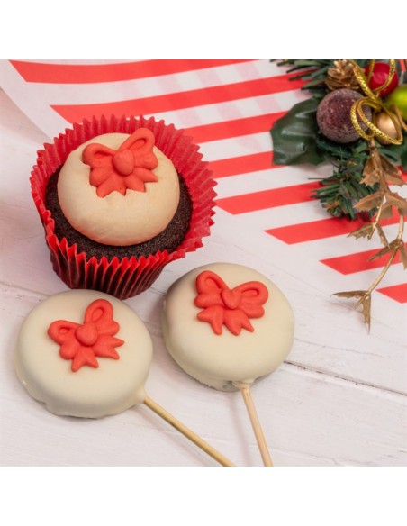 Culpitt Suikerdecoratie Strikken Rood -12st-