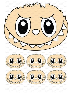 Eetbare Print Labubu Gezicht - 20cm