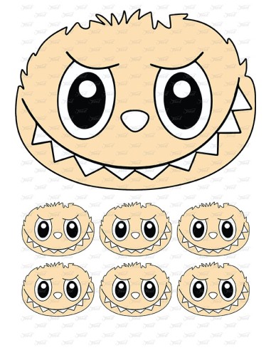 Eetbare Print Labubu Gezicht - 20cm