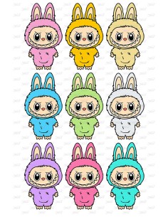 Eetbare Print Labubu Figuren - 9cm