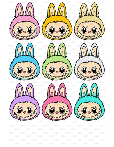 Eetbare Print Labubu Hoofd - 7,5cm