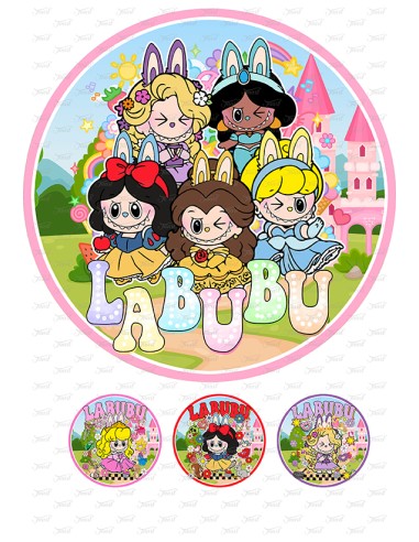 Eetbare Print Labubu Prinsessen - 20cm