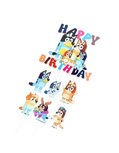 CakeDeco Taarttopper Bluey Set -7st-