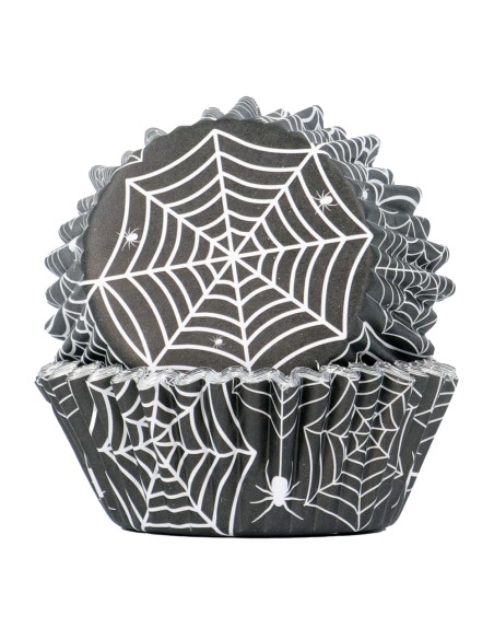 PME Baking Cups Metallic Spinnenweb -30st-