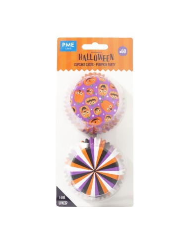 PME Baking Cups Metallic Pumpkin Party -60st-