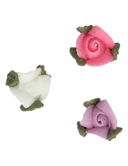 FunCakes Suikerdecoratie Rozen met Blaadjes -16st-