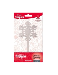 Dekora Taarttopper Sneeuwvlok Zilver 2
