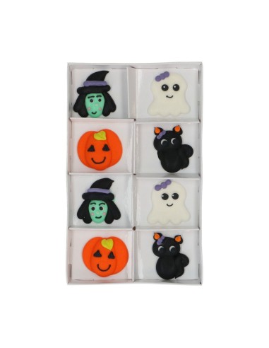 Wilton Suikerdecoratie Vrolijke Halloween -8st-