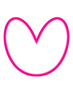 3D Uitsteker op Maat: Hart Rond - Los of Set