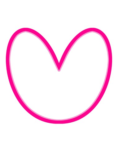 3D Uitsteker op Maat: Hart Rond - Los of Set