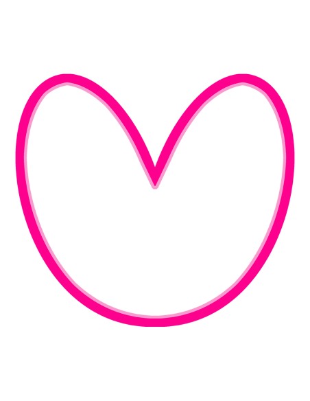 3D Uitsteker op Maat: Hart Rond - Los of Set