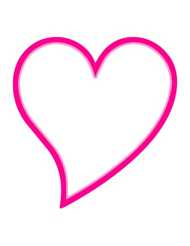 3D Uitsteker op Maat: Hart Gebogen - Los of Set