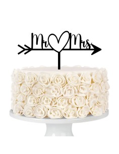 Taarttopper op Maat: Mr & Mrs met Pijl Rechts 2