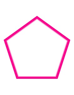 3D Uitsteker op Maat: Vijfhoek - Los of Set