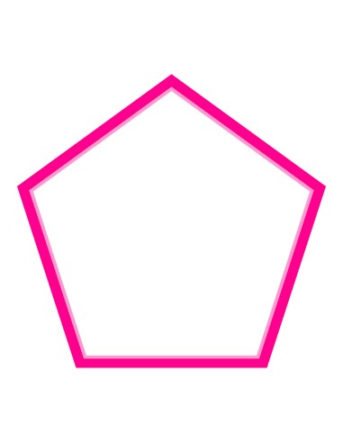 3D Uitsteker op Maat: Vijfhoek - Los of Set