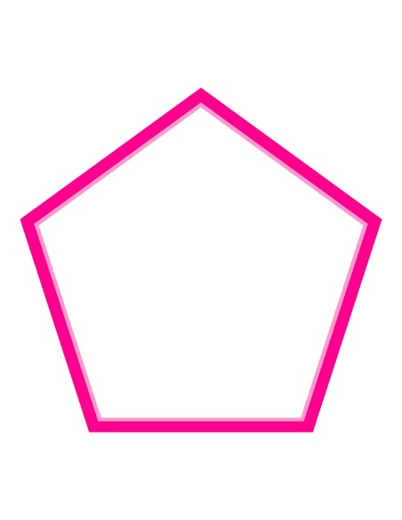 3D Uitsteker op Maat: Vijfhoek - Los of Set