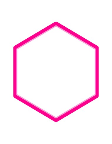 3D Uitsteker op Maat: Zeshoek - Los of Set