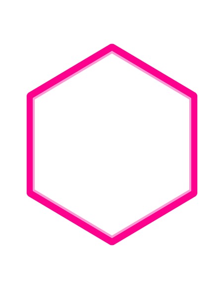 3D Uitsteker op Maat: Zeshoek - Los of Set