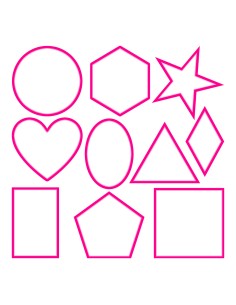 3D Uitsteker op Maat: Geometrie Set -30st-