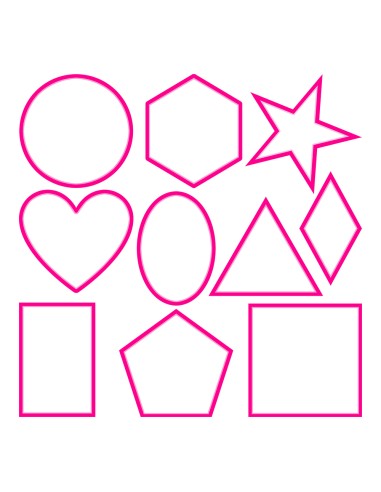 3D Uitsteker op Maat: Geometrie Set -30st-