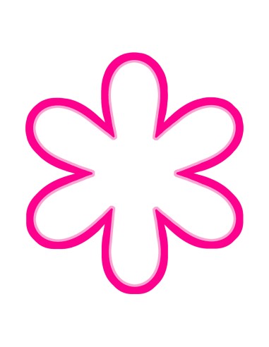 3D Uitsteker op Maat: Bloem 6-Blad - Los of Set