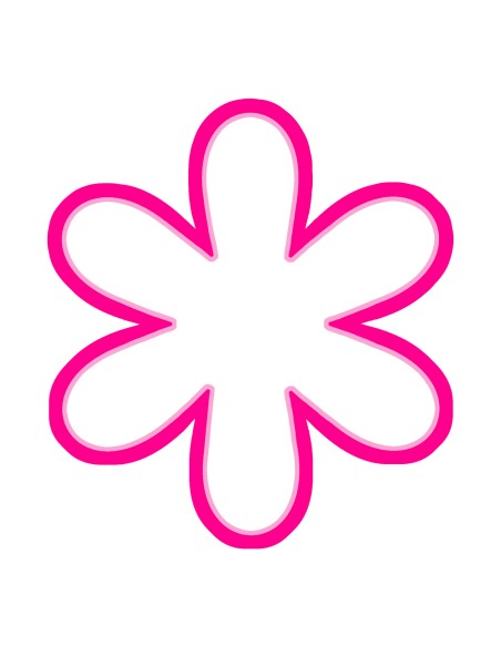 3D Uitsteker op Maat: Bloem 6-Blad - Los of Set