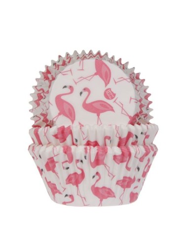 House of Marie Baking Cups Flamingo -48st-